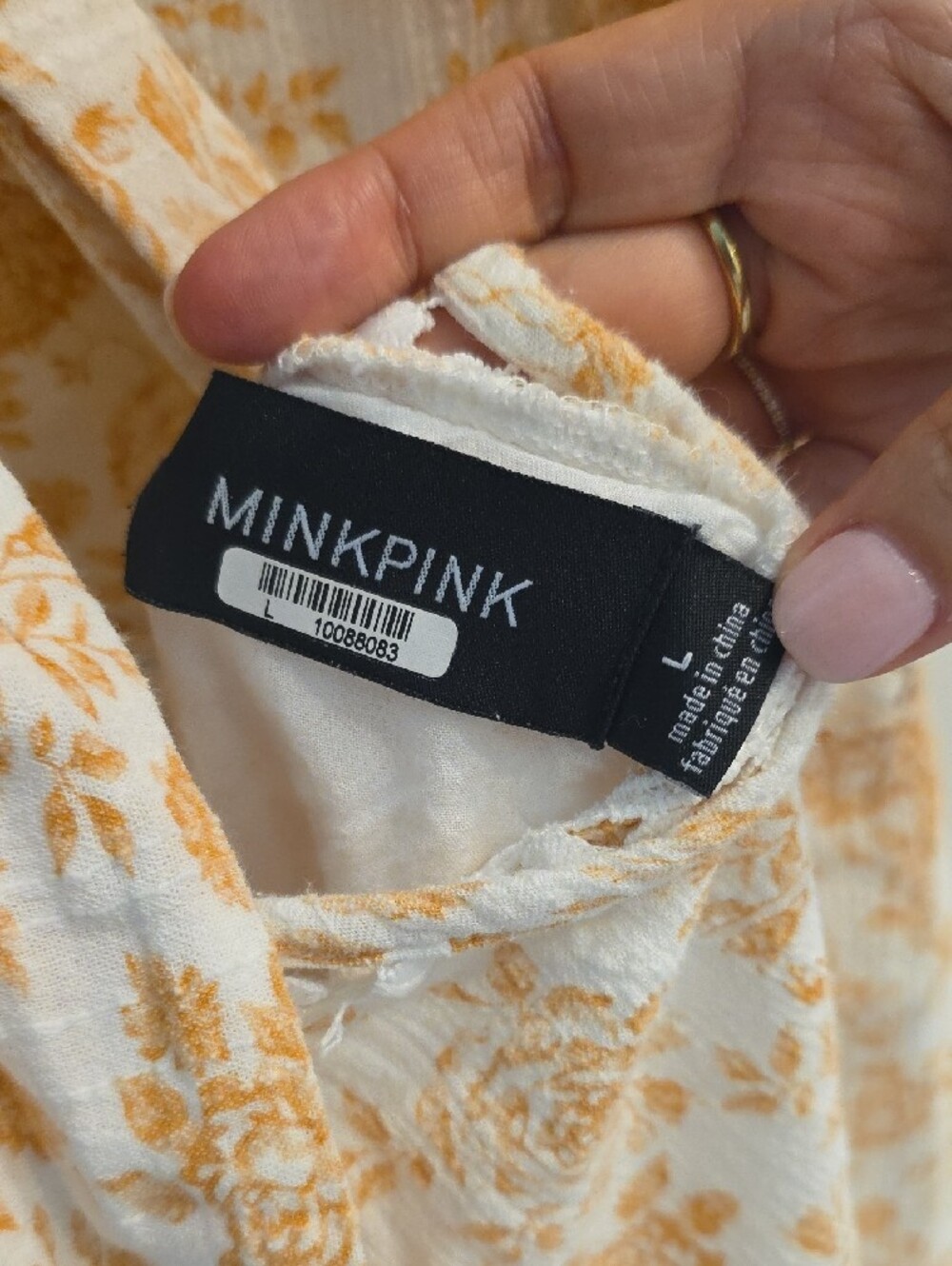 Floral Ruffle Sundress size L - White and Yellow - Picture 6 of 6